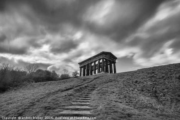 Penshaw monument during showers Picture Board by andrew blakey
