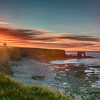 Buy canvas prints of Majestic Summer Solstice Sunset by andrew blakey
