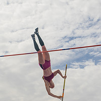 Buy canvas prints of Great north city games - womans pole vault by andrew blakey