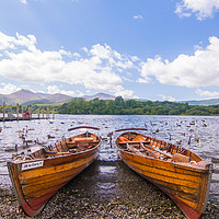 Buy canvas prints of Boats on derwentwater by andrew blakey