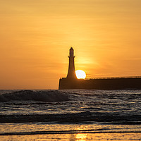 Buy canvas prints of Majestic Sunrise over Roker Pier by andrew blakey