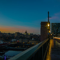 Buy canvas prints of Majestic Sunset View over the Tyne River by andrew blakey
