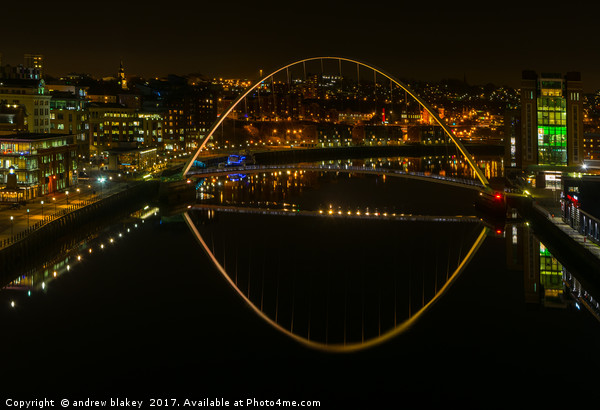 Quayside after dark Picture Board by andrew blakey