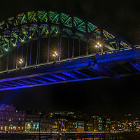 Buy canvas prints of Tyne Bridge and Newcastle Quayside by andrew blakey