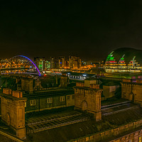 Buy canvas prints of Newcastle Rooftops by andrew blakey