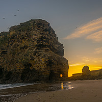 Buy canvas prints of Sunrise at the Rock by andrew blakey