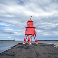 Buy canvas prints of Majestic Clouds Hovering over the Groyne by andrew blakey
