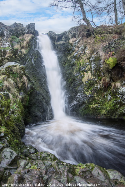 Majestic Linhope Spout Waterfall Picture Board by andrew blakey