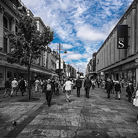 Buy canvas prints of A Dazzling Black and White Street by andrew blakey