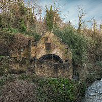 Buy canvas prints of Enchanting Ruins of Jesmond Dene Watermill by andrew blakey