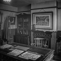 Buy canvas prints of Vintage Colliery Office at Beamish Museum by andrew blakey