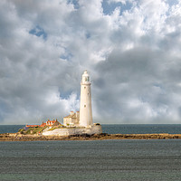 Buy canvas prints of Clouds at St Marys Lighthouse by andrew blakey