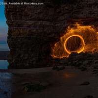 Buy canvas prints of Fiery Cave Adventure by andrew blakey
