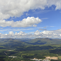 Buy canvas prints of Nevis Range panorama  by Paul Phillips