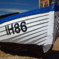 Buy canvas prints of Fishing boat IH86, Aldeburgh beach, Suffolk by Paul Phillips