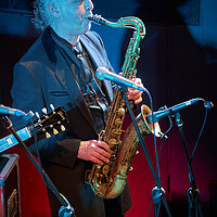 Buy canvas prints of Dave Lewis, saxophonist by Richard Downs
