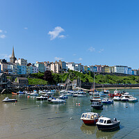 Buy canvas prints of The Harbour at Tenby by Richard Downs