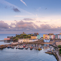 Buy canvas prints of Tenby Harbour Sunset by Richard Downs