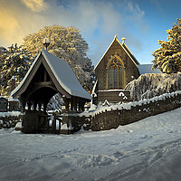 Buy canvas prints of St Catwg's Church, South Wales by Richard Downs