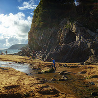 Buy canvas prints of Caswell Bay by Richard Downs