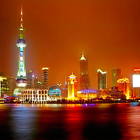 Buy canvas prints of Pudong, Shanghai by Richard Downs