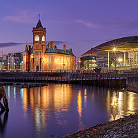 Buy canvas prints of Cardiff Bay Dusk by Richard Downs