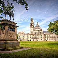 Buy canvas prints of Civic Hall, Cardiff by Richard Downs