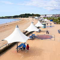 Buy canvas prints of The promenade, Barry Island by Richard Downs