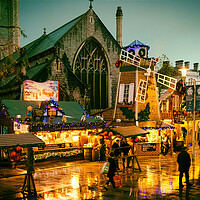 Buy canvas prints of Christmas in Cardiff by Richard Downs