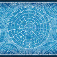 Buy canvas prints of Galleria Blueprint by Richard Downs
