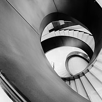 Buy canvas prints of Metal Spiral Staircase London by John Williams