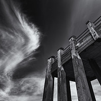 Buy canvas prints of Wooden Jetty and the London Summer Sky by John Williams