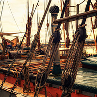 Buy canvas prints of Rigging of Ancient Yachts by John Williams
