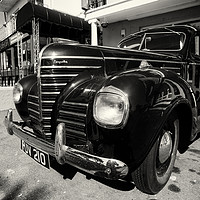 Buy canvas prints of Retro Vintage Chrysler in Black and White by John Williams