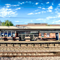Buy canvas prints of Miniature People at the Station by John Williams