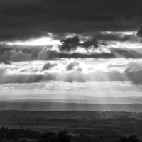 Buy canvas prints of  Rays in the valley of Thimbleby by Josh Gilbraith