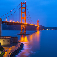 Buy canvas prints of Golden Gate Bridge by Kobby Dagan