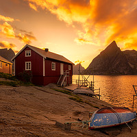 Buy canvas prints of Sunset in Lofoten by Eirik Sørstrømmen