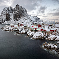 Buy canvas prints of Winter Scene from Lofoten by Eirik Sørstrømmen