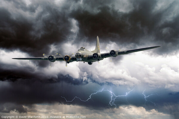 Sally B braves the storm Picture Board by David Stanforth