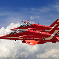 Buy canvas prints of Red Arrows and Eurofighter by David Stanforth