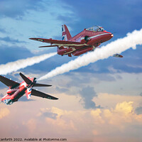 Buy canvas prints of Red Arrows - Close Pass by David Stanforth