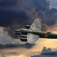 Buy canvas prints of BBMF Lancaster PA474 by David Stanforth