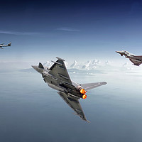 Buy canvas prints of Eurofighters protecting our borders   by David Stanforth