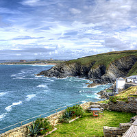 Buy canvas prints of View from Lewinnick Lodge Pentire by David Stanforth