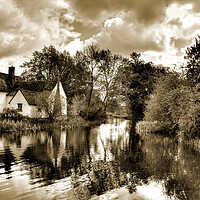Buy canvas prints of Willy Lott's Cottage - Flatford Mill by David Stanforth