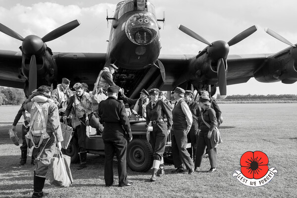 For those who didn't return - Lancaster Bomber Cre Picture Board by David Stanforth