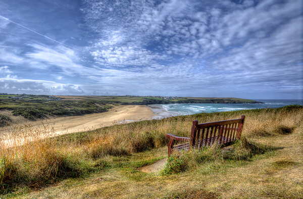 Dreaming of Pentire Beach Picture Board by David Stanforth