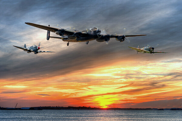 BBMF return to Base Picture Board by David Stanforth