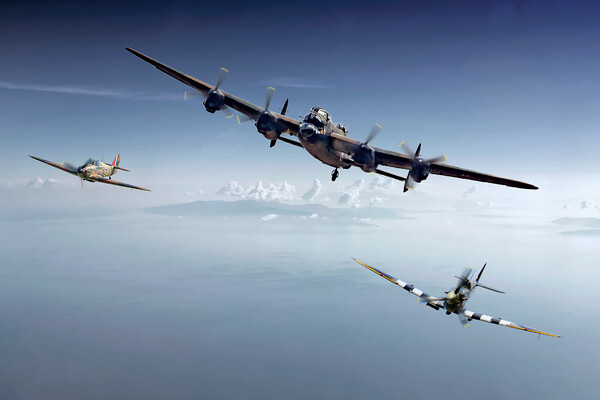BBMF Perfect Harmony Picture Board by David Stanforth